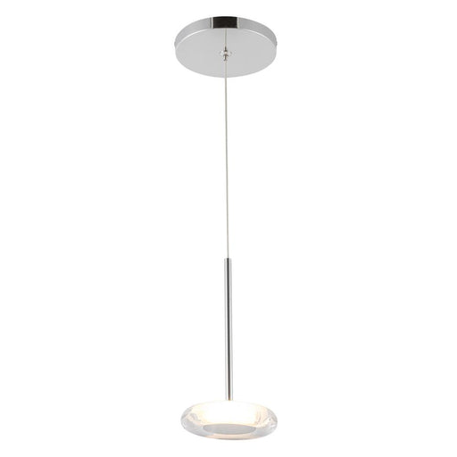 Stephord 4-in Chrome/clear Glass Led Pendant | PD97204-CH/CL