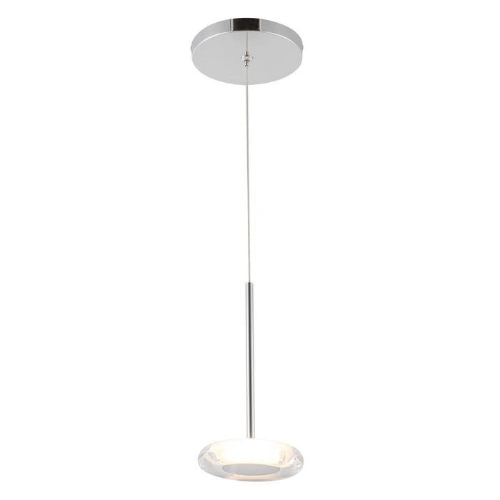 Stephord 4-in Chrome/clear Glass Led Pendant | PD97204-CH/CL
