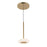 Stephord 4-in Metallic Brass/frosted Glass Led Pendant | PD97204-MRB/FR