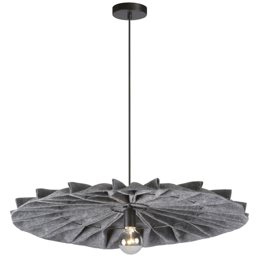 1lt Incandescent Pendant, Mb W/ Gry Felt Shade | PGD-311P-MB-500