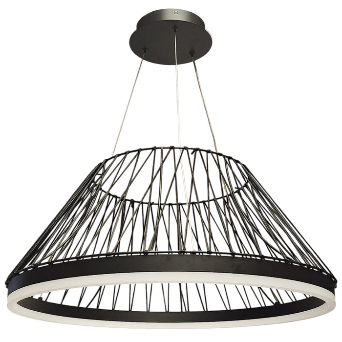 30w 5cct Pendant, Mb With Bk String Shade | PHM-2530LEDP-5CCT-MB