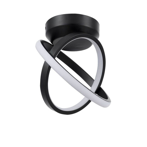 20w Semi-flush, Mb W/ Wh Silicone Diff | PHO-716LEDSF-MB