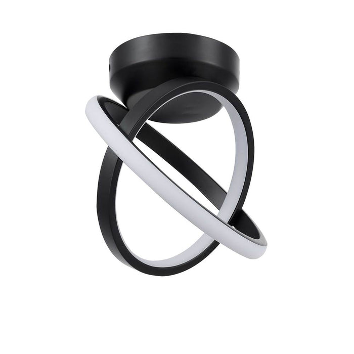 20w Semi-flush, Mb W/ Wh Silicone Diff | PHO-716LEDSF-MB