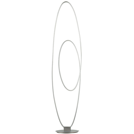 Dainolite 60W Floor Lamp, Silver Finish