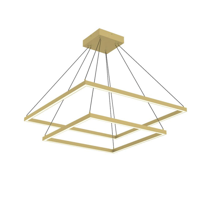 Piazza 32-in Brushed Gold Led Chandeliers | CH88232-BG