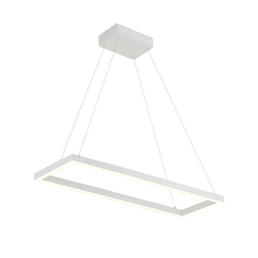 Piazza 30-in White Led Pendant | PD88530-WH-UNV-010