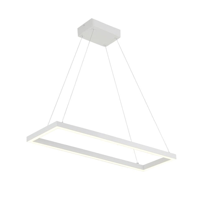 Piazza 30-in White Led Pendant | PD88530-WH-UNV-010