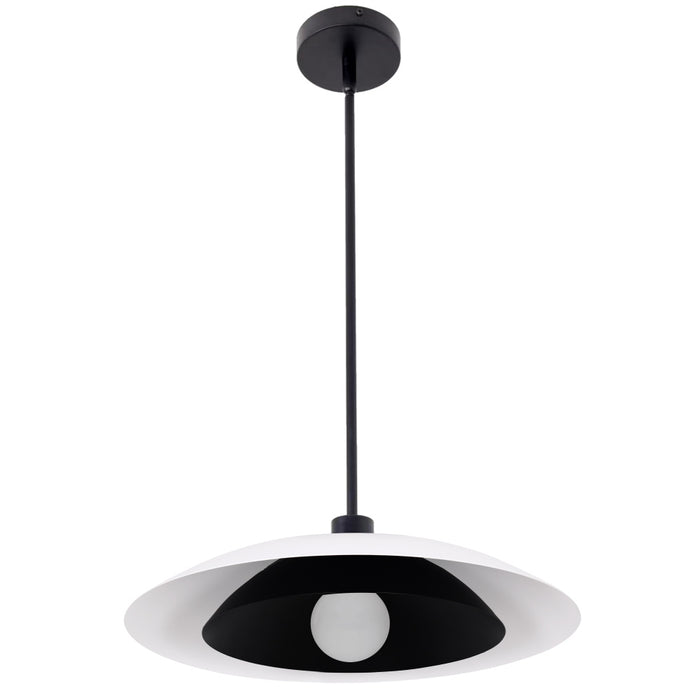 1lt Pendant, Agb W/ Mw & Mb Metal Shade | PIM-171P-MW-MB