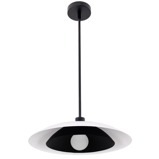 1 Lightt Pendant, Agb W/ Mw & Mb Metal Shade | PIM-171P-MW-MB