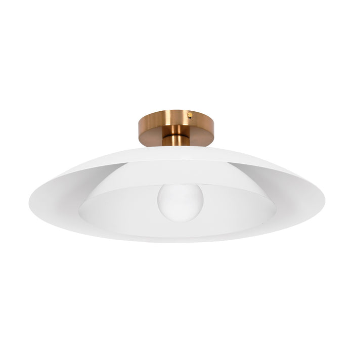 1lt Semi-flush Mount, Agb W/ Mw Metal Shade | PIM-171SF-MW