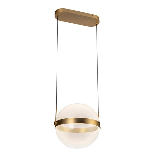 Kuzco Lighting Inc Pisces 12-in Brushed Gold/Light Guide LED Pendant