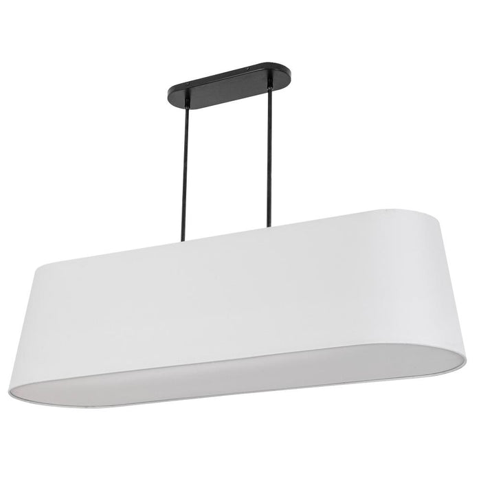 4 Light Horiz Pendant, Mb W/ Wh Shade | PIT-484HP-MB