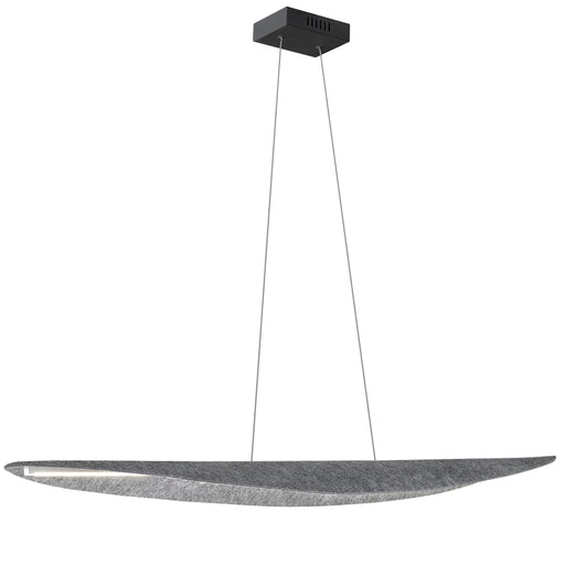 30w Horiz Pendant, Mb W/ Gry Felt Shade | PKN-4930HP-MB-500