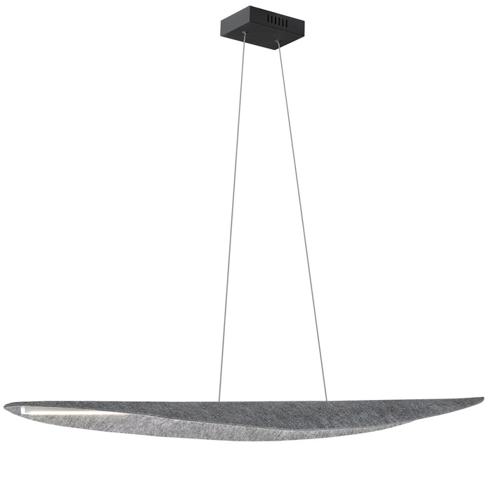 30w Horiz Pendant, Mb W/ Gry Felt Shade | PKN-4930HP-MB-500