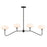 Crystorama Parker 4 Light Black Forged Linear Chandelier