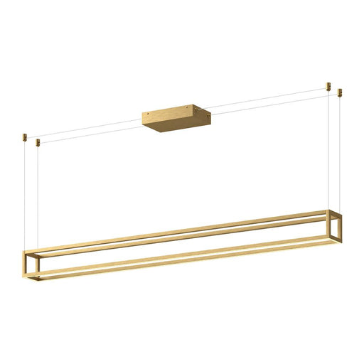 Kuzco Lighting Inc Plaza 60-in Brushed Gold LED Linear Pendant