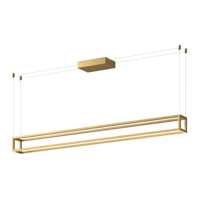 Kuzco Lighting Inc Plaza 60-in Brushed Gold LED Linear Pendant