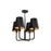 Alora Plisse 23-in Matte Black 4 Lights Chandeliers