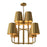 Alora Plisse 30-in Aged Gold 8 Lights Chandeliers