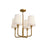 Plisse 23-in Aged Gold/opal Matte Glass 4 Lights Chandeliers | CH628423AGOP