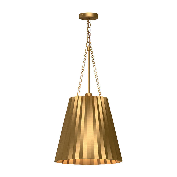 Alora Plisse 16-in Aged Gold 1 Light Pendant