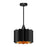 Alora Plisse 12-in Matte Black 1 Light Pendant