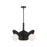 Plume 21-in Matte Black/opal Glass 3 Lights Chandeliers | CH501322MBOP