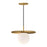 Plume 12-in Brushed Gold/opal Matte Glass 1 Light Pendant | PD501212BGOP