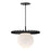 Alora Plume 14-in Matte Black/Opal Matte Glass 1 Light Pendant