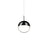 Pluto 4-in Black Chrome Led Pendant | 402801BC-LED