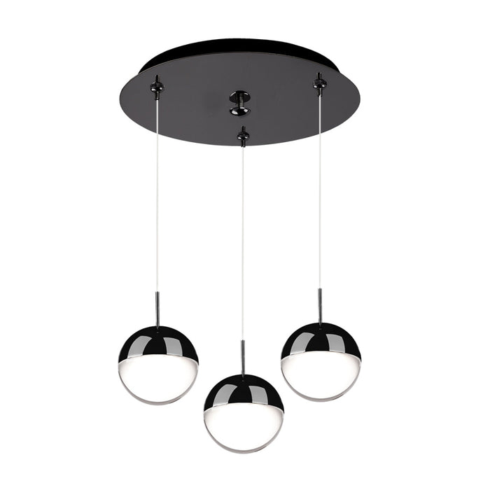 Pluto 11-in Black Chrome 3-light Multi Pendant | MP402801BC-03
