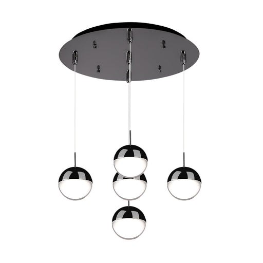 Pluto 14-in Black Chrome 5-light Multi Pendant | MP402801BC-05