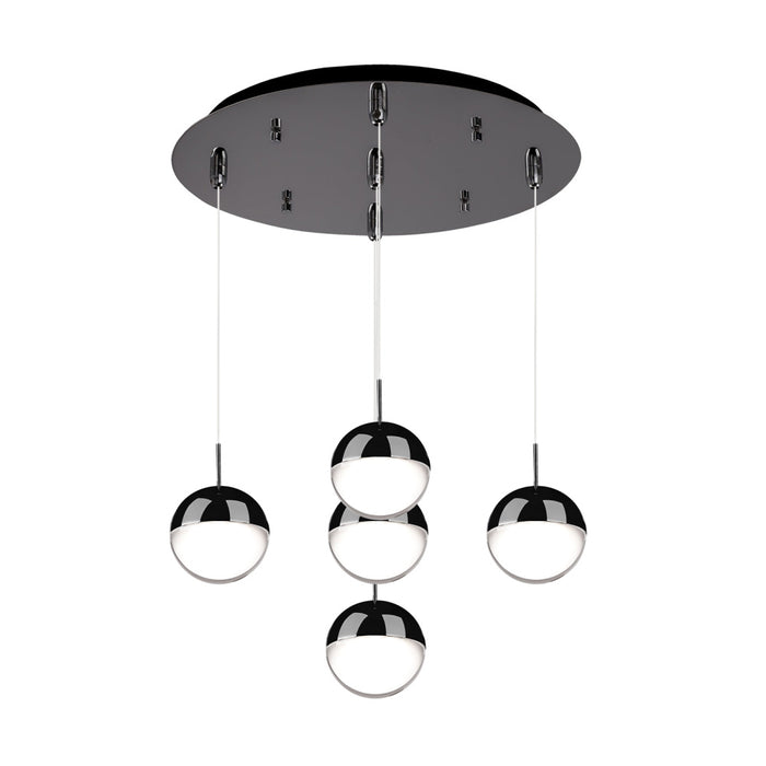Pluto 14-in Black Chrome 5-light Multi Pendant | MP402801BC-05