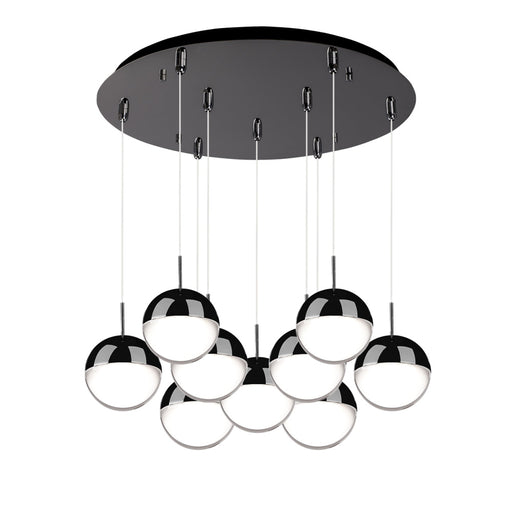 Pluto 18-in Black Chrome 9-light Multi Pendant | MP402801BC-09