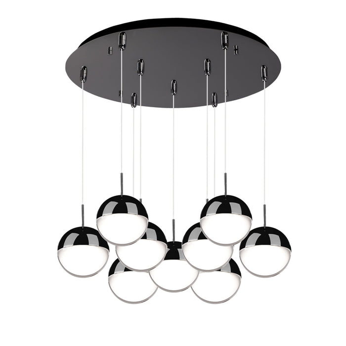 Pluto 18-in Black Chrome 9-light Multi Pendant | MP402801BC-09