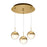 Pluto 12-in Brushed Gold 3-light Multi Pendant | MP402801BG-03