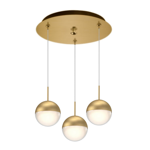 Pluto 12-in Brushed Gold 3-light Multi Pendant | MP402801BG-03