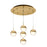 Pluto 14-in Brushed Gold 5-light Multi Pendant | MP402801BG-05