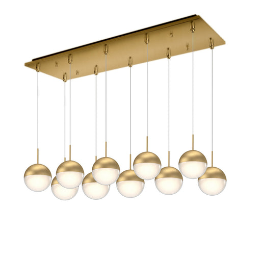 Pluto 27-in Brushed Gold 10-light Multi Pendant | MP402801BG-10
