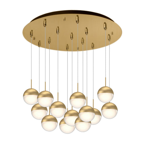 Pluto 24-in Brushed Gold 13-light Multi Pendant | MP402801BG-13