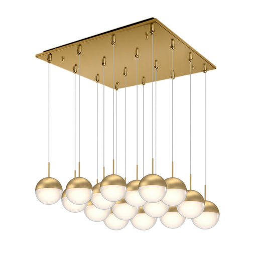Pluto 20-in Brushed Gold 16-light Multi Pendant | MP402801BG-16