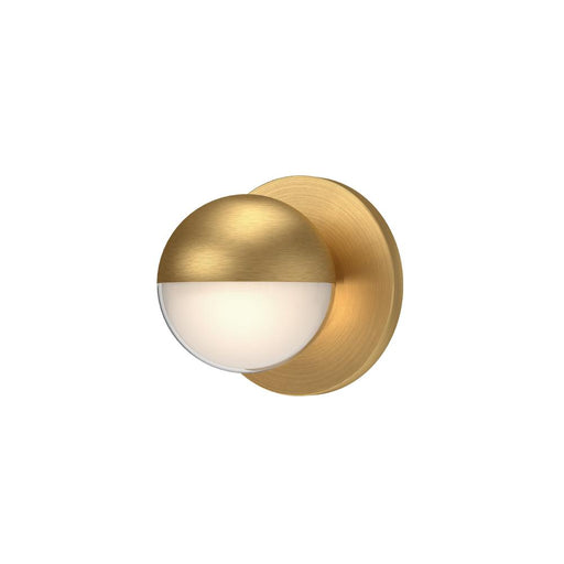 Kuzco Lighting Inc Pluto 5-in Brushed Gold LED Wall Sconce (2700K)