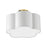  3 Light  Incandescent Flush Mount, Agb W/ White Shade | PLX-152FH-AGB-WH