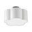  3 Light  Incandescent Flush Mount, Mb W/ White Shade | PLX-152FH-MB-WH