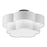  3 Light  Incan 2-tier Flush Mount, Mb W/ White Shade | PLX-203FH-MB-WH
