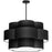 4 Light  Incan 3-tier Chandelier, Mb W/ Black Shade | PLX-284C-MB-BK