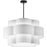  4 Light  Incan 3-tier Chandelier Mb W/ White Shade | PLX-284C-MB-WH