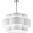  4 Light  Incan 3-tier Chandelier, Pc W/ White Shade | PLX-284C-PC-WH
