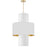 Dainolite 4 Lights Incan Pendant, AGB w/ WH/GLD & WH Shades