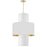  4 Light  Incan Pendant, Agb W/ Wh/gld & Wh Shades | POA-224P-AGB-692-790